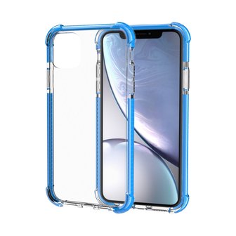 iPhone 11 / iPhone XR bumper case TPU + acryl - transparant blauw