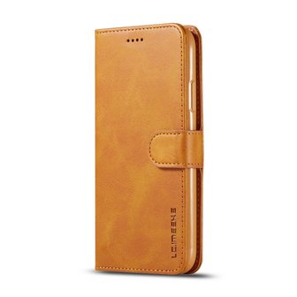 LC.IMEEKE Wallet / portemonne hoesje voor iPhone 11 / iPhone Xr - cognac