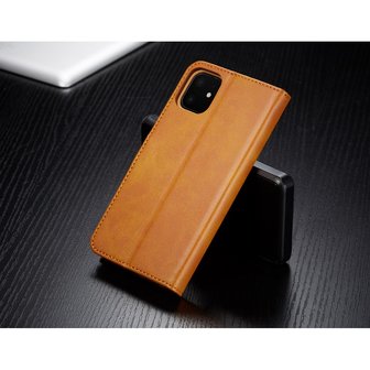 LC.IMEEKE Wallet / portemonne hoesje voor iPhone 11 / iPhone Xr - cognac