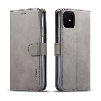 LC.IMEEKE Wallet / portemonne hoesje voor iPhone 11 / iPhone Xr - grijs