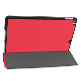 Tri-fold smart case hoes voor iPad 10.2 (2019) - rood