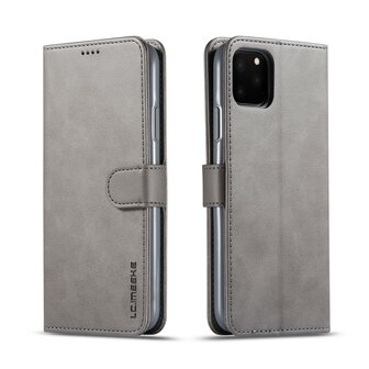 LC.IMEEKE Wallet / portemonnee hoesje voor iPhone 11 pro - grijs