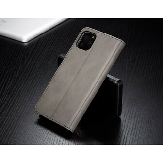 LC.IMEEKE Wallet / portemonnee hoesje voor iPhone 11 pro - grijs