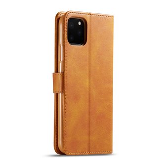 LC.IMEEKE Wallet / portemonnee hoesje voor iPhone 11 pro - cognac