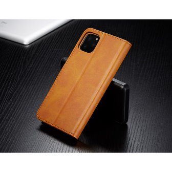 LC.IMEEKE Wallet / portemonnee hoesje voor iPhone 11 pro - cognac