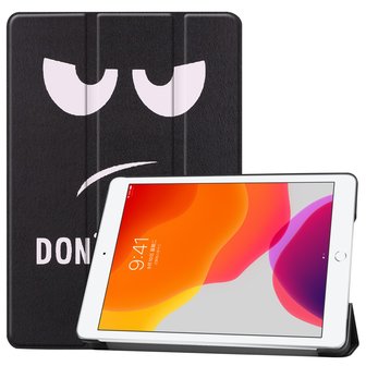 Tri-fold smart case hoes voor iPad 10.2 (2019) - zwart / don&#039;t touch