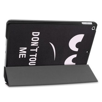 Tri-fold smart case hoes voor iPad 10.2 (2019) - zwart / don&#039;t touch