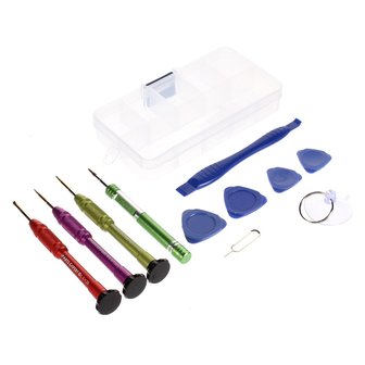 12 delige reparatieset voor iPhone / iPad reparaties