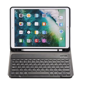 iPad 10.2 (2019 / 2020 / 2021) bluetooth toetsenbord hoes - zwart