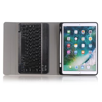 iPad 10.2 (2019 / 2020 / 2021) bluetooth toetsenbord hoes - zwart