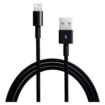 USB kabel 1 meter voor iPhone & iPad - zwart