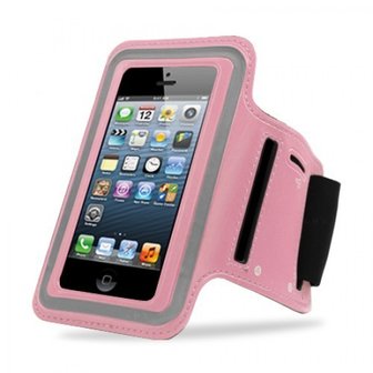 Sportarmband voor hardlopen iPhone 5 5S 5C SE & iPod touch v5 v6 - roze
