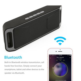 Bluetooth speaker met USB en radio functie