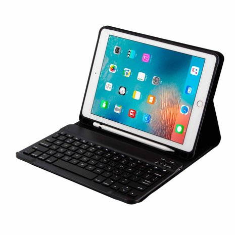 iPad 9.7 (Air / Air 2 / pro 9.7 / iPad 2017 / 2018) toetsenbord hoes - zwart