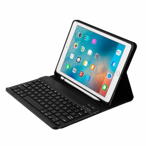 iPad 9.7 (Air / Air 2 / pro 9.7 / iPad 2017 / 2018) toetsenbord hoes - zwart