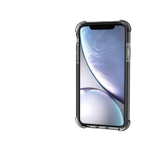 iPhone 11 / iPhone XR bumper case TPU + acryl - transparant zwart