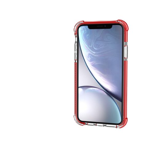 iPhone 11 / iPhone XR bumper case TPU + acryl - transparant rood