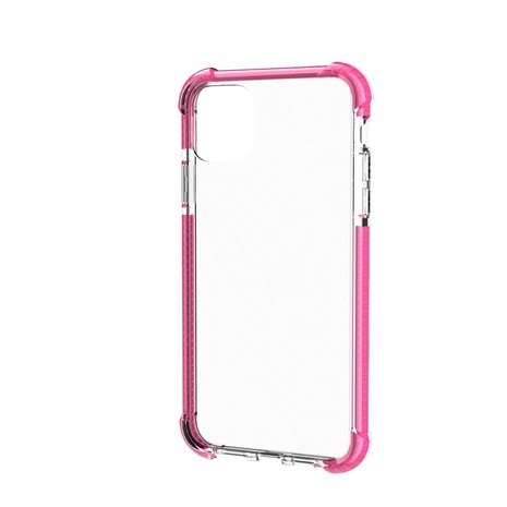 iPhone 11 / iPhone XR bumper case TPU + acryl - transparant roze