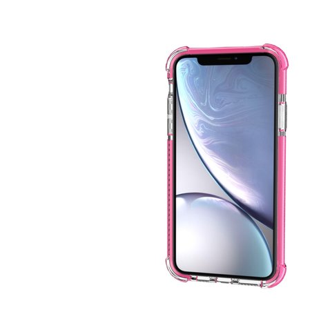 iPhone 11 / iPhone XR bumper case TPU + acryl - transparant roze