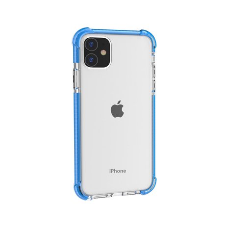 iPhone 11 / iPhone XR bumper case TPU + acryl - transparant blauw