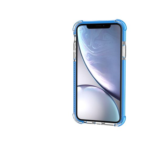 iPhone 11 / iPhone XR bumper case TPU + acryl - transparant blauw