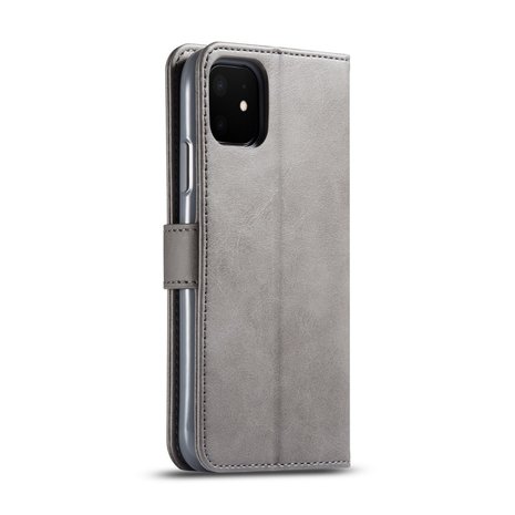 LC.IMEEKE Wallet / portemonne hoesje voor iPhone 11 / iPhone Xr - grijs