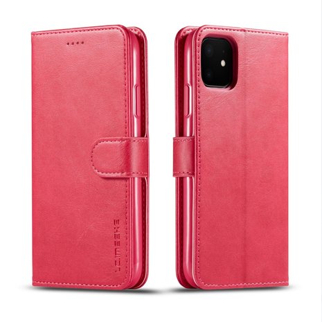 LC.IMEEKE Wallet / portemonne hoesje voor iPhone 11 / iPhone Xr - rood