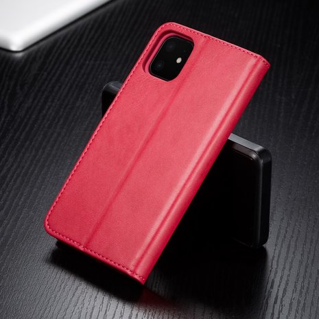 LC.IMEEKE Wallet / portemonne hoesje voor iPhone 11 / iPhone Xr - rood