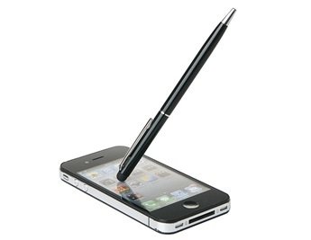 2-in-1 Stylus pen met penfunctie voor iPhone iPad Smartphone Tablet &ndash; Zwart