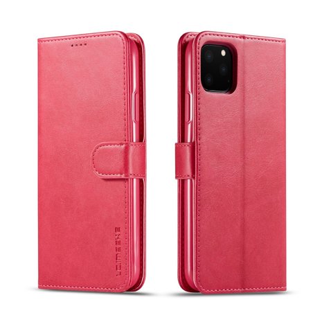 LC.IMEEKE Wallet / portemonnee hoesje voor iPhone 11 pro - fuchsia / roze
