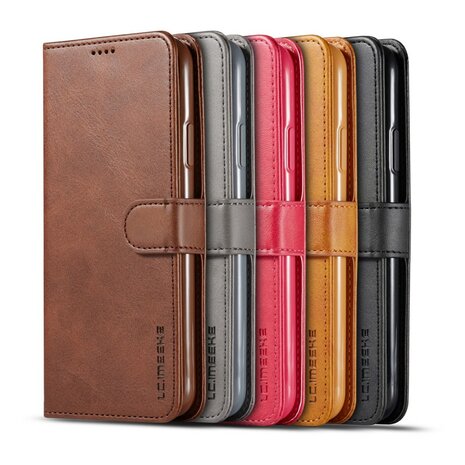 LC.IMEEKE Wallet / portemonnee hoesje voor iPhone 11 pro - grijs