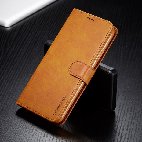 LC.IMEEKE Wallet / portemonnee hoesje voor iPhone 11 pro - cognac