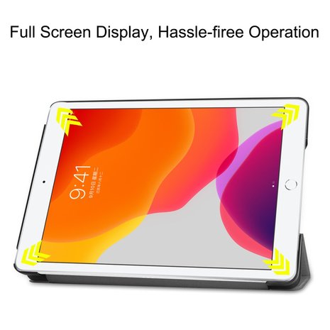 Tri-fold smart case hoes voor iPad 10.2 (2019) - grijs