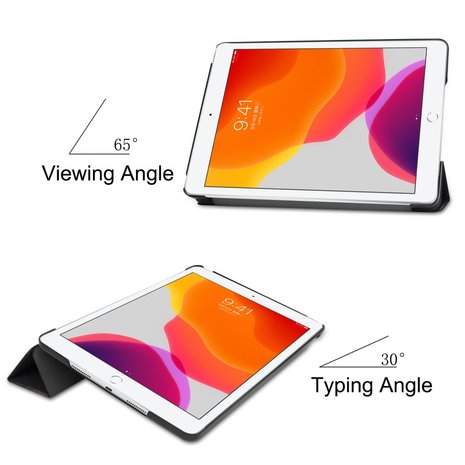 Tri-fold smart case hoes voor iPad 10.2 (2019) - zwart / don't touch