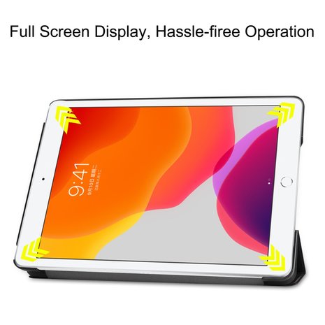 Tri-fold smart case hoes voor iPad 10.2 (2019) - zwart / don't touch