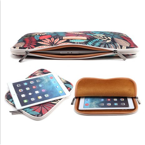 LISEN MacBook 13 inch sleeve kleurrijke bladeren Sleeve - zwart