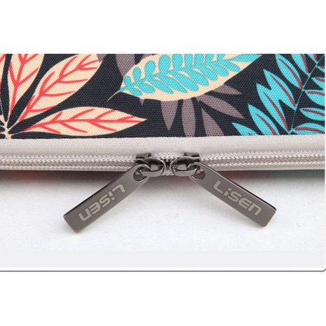 LISEN MacBook 13 inch sleeve kleurrijke bladeren Sleeve - zwart