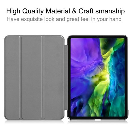 Tri-fold smart case hoes voor iPad Pro 12.9 (2020) - zwart