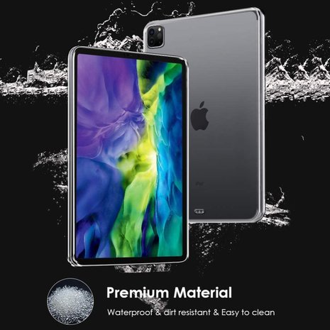 iPad Pro 12.9 (2020 / 2021) back cover TPU hoes transparant 