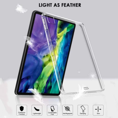 iPad Pro 12.9 (2020 / 2021) back cover TPU hoes transparant 