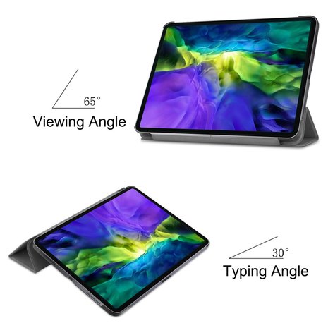 Tri-fold smart case hoes voor iPad Pro 11 (2020 / 2021) - grijs