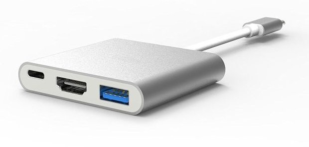 USB C naar HDMI / USB A / USB C adapter voor MacBook, iPad pro (2018 / 2020), e.d. 