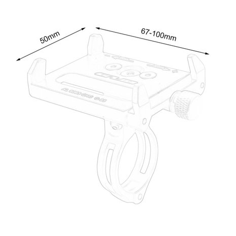 Smartphone houder voor fietsen / fietshouder metaal - zwart