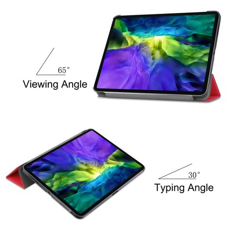 Tri-fold smart case hoes voor iPad Pro 11 (2020 / 2021) - rood