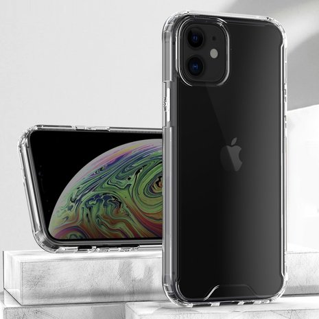 iPhone 12 / 12 Pro bumper case TPU + acryl - transparant