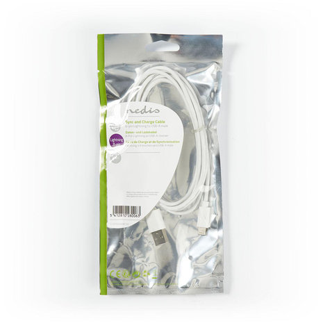 Nedis MFI Lightning kabel 2 meter - wit