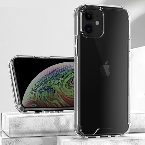 iPhone 12 mini bumper case TPU + acryl - transparant