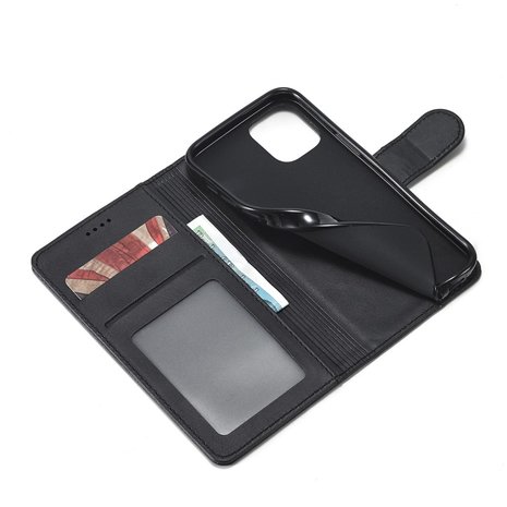 LC.IMEEKE Wallet / portemonnee hoesje voor iPhone 12 - zwart