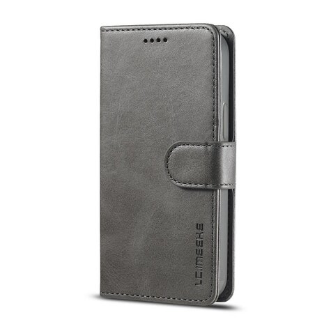 LC.IMEEKE Wallet / portemonnee hoesje voor iPhone 12 - grijs