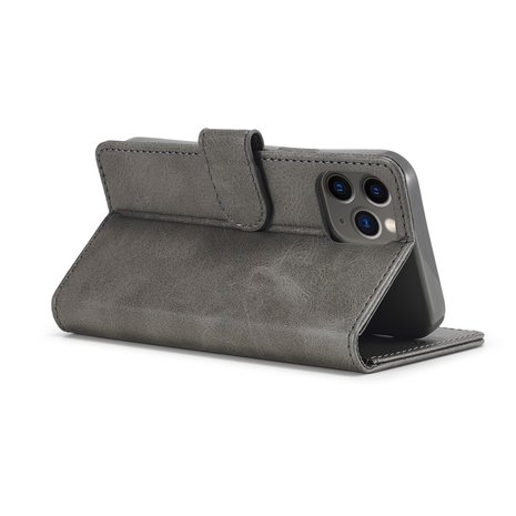 LC.IMEEKE Wallet / portemonnee hoesje voor iPhone 12 - grijs